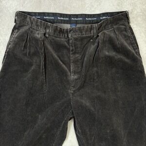 Vintage POLO RALPH LAUREN Trousers Men W38 L34 Brown Corduroy‎ Pleated Pants